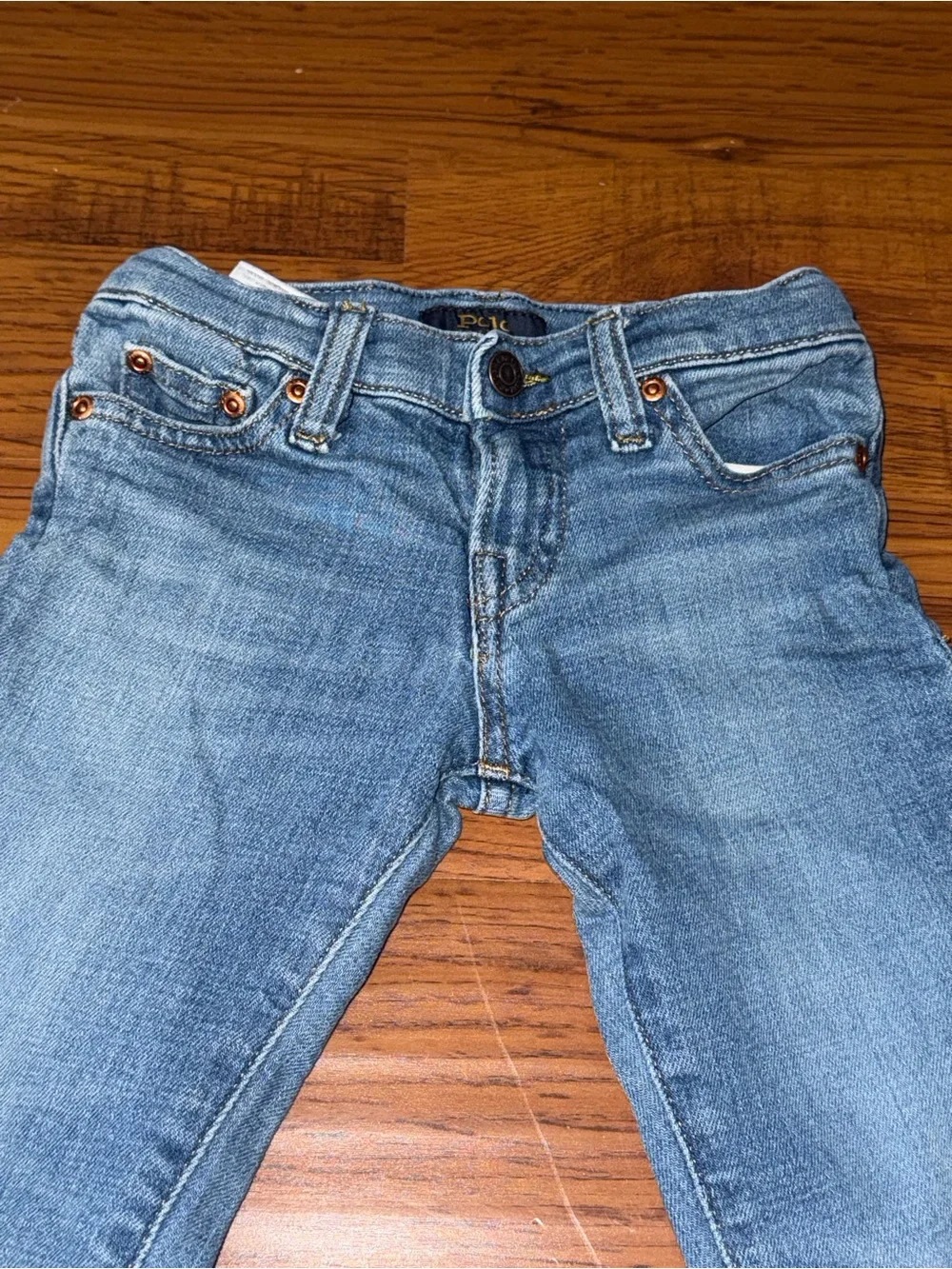 Ralph Lauren Polo vintage Toddler Blue Denim Jeans with Logo Tag Size 2T